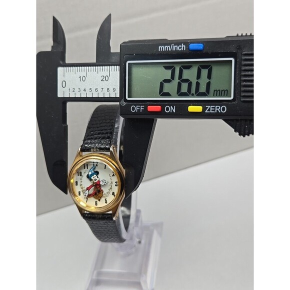 Disney Time Works Sorcerers Mickey Fantasia Quartz Watch Gold Tone New Battery main image 9